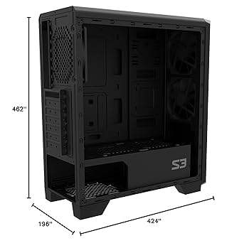 Amazon.com: Zalman S3 TG ATX Mid-Tower Desktop PC Case, 3 x